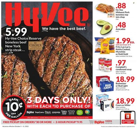 hy vee specials today|More.